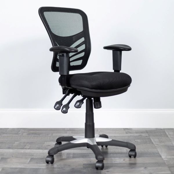 Solution 3 lever Mesh Back Operator Chair with Adjustable Arms