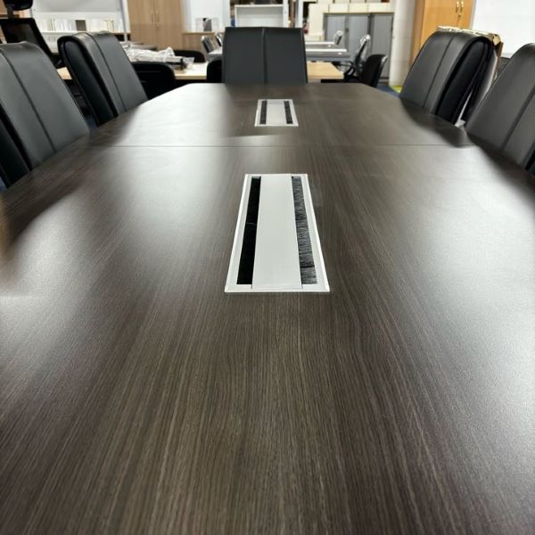 Nero Anthracite Boardroom Table - 3m close up