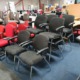 used charcoal fabric meeting chairs 2