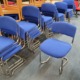 In Stock June 2021 in our huge Glasgow Showroom.  Stackable Used Blue Chrome Cantilever Meeting Chairs