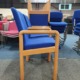Wood Framed Conference Chairs in blue