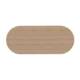 Amber Oak 2.4m D End Boardroom Table, plan view