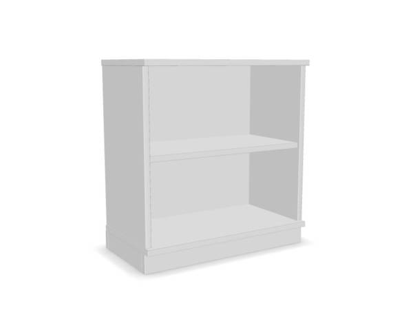 Low Bookcase, White, 1 adjustable shelf
