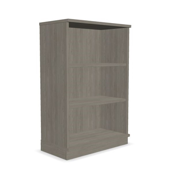 Medium Bookcase, Grey Wood, 2 adjustable shelves