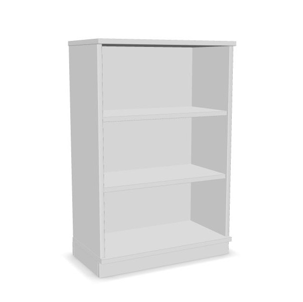 Medium Bookcase, White, 2 adjustable shelves