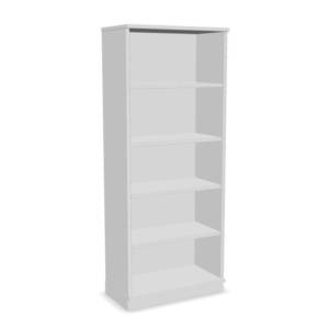 Tall Bookcase, White, 4 Shelves