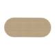 Whitened Oak 2.4m D End Boardroom Table, plan view