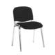 Stacking Chair Black Fabric, Chrome Frame