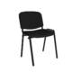 Black frame meeting and stacking chair - usually available from stock in black fabric