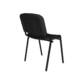 Stacking Chair, black frame, black fabric, rear view