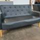 2 seater grey couch front view