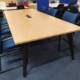 Oak Meeting Table with Cable Management