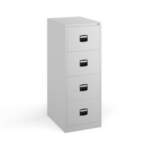 Dams Steel 4 drawer Contract Filing Cabinet in white