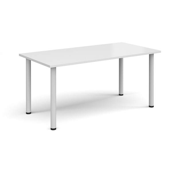 Dams White Radial Leg Meeting Table Range, 1600mm, top in white