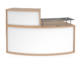 Dams Complete Denver reception unit - curved medium size 1.8m, beech with white panels, front view