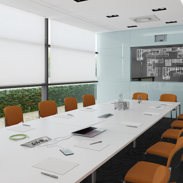 pdf brochure of click here to view a PDF brochure of the Dams Adapt rectangular boardroom table range. White top White frame