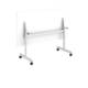 Dams Fliptop Meeting Table Range, from Office Furniture Centre 1400mm silver frame with top in white, flipped up