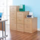 Dams Wooden 2 drawer filing cabinet, in 4 colours, from Office Furniture Centre, in beech, room setting