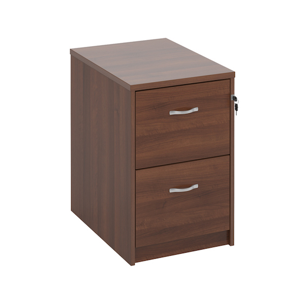 Dams Wooden 2 drawer filing cabinet, in 4 colours, from Office Furniture Centre, in walnut