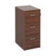 Dams Wooden 3 drawer filing cabinet, 4 colours, in walnut