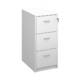 Dams Wooden 3 drawer filing cabinet, 4 colours, in white