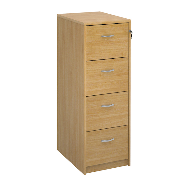 Dams Wooden 4 drawer filing cabinet, oak