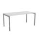 Solution 1600mm Single Bench Desk, silver frame, white top. Huge Glasgow Showroom, Office Furniture Centre G40 3AS