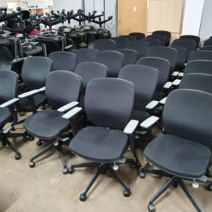Orangebox Joy Chairs in black, as new condition, group