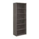 Dams Universal Bookcase 2140mm high, 5 shelves, in grey oak