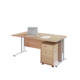 Dams Universal Mobile Pedestal, with 2 drawers, in oak from Office Furniture Centre, room setting