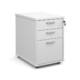 Dams Universal Tall Mobile Pedestal, 3 drawers, in white