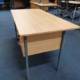 single pedestal budget desk 1500mm drawer side view