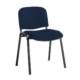 Black frame Stacking Chair in Costa Blue