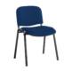 Black frame Stacking Chair in Curacao Blue