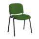 Black frame Stacking Chair in Lombok Green