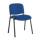 Black frame Stacking Chair in Scuba Blue