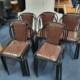 Used Brown and Black Cafe Chairs, excellent condition, front view