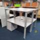 recycled light grey desks 1600mm, steelcase