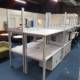recycled light grey desks 1600mm, steelcase with peds