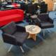 used lounge seating, black armchairs set of 2