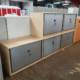 used low tambour cabinets, doors closed