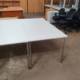 white chrome boardroom table close up right
