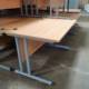 Used Beech Desks 1200 x 800mm, Dams brand, beech with silver cantilever frame and 2 portholes Added to stock 24.5.22 Huge Glasgow Showroom