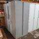 Used Tall Bisley 2 Door Cabinet, excellent condition with 4 adjustable shelves, shown closed. Huge Glasgow Showroom