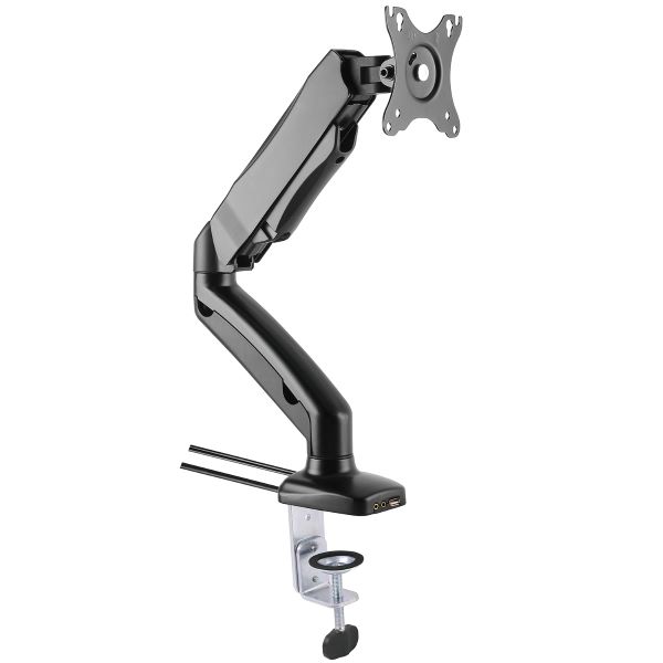 Solution Gas Spring LCD Monitor Arm with Built-in USB & Audio ports close up
