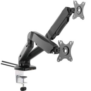 Solution Gas Spring LCD Monitor Arm with Built-in USB & Audio ports, twin