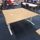 used height adjustable desk 1600mm front view