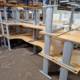 used oak 1600mm ergo desks with cable management, group view