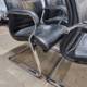 used black leather boardroom chairs, frame detail