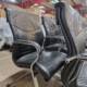 used black leather boardroom chairs, side detail